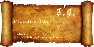 Bleich Gilda névjegykártya